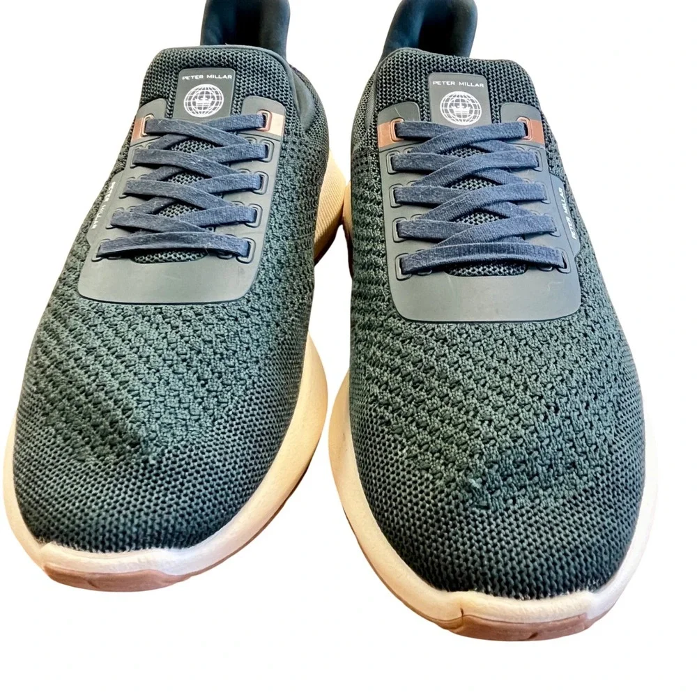 PETER MILLAR Green Apollo Knit Sneaker Mens 9.5 Slip On Performance Athleisure‎